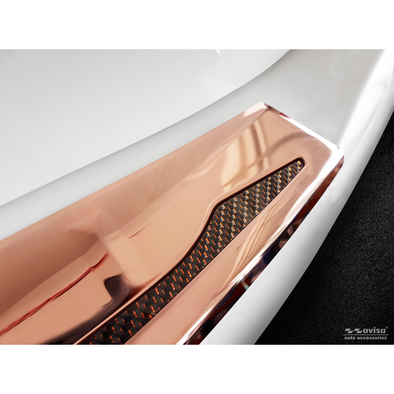 Stainless Steel Rear bumper protector 'Deluxe'  BMW X5 G05 M-Package 2018- 'Performance' excl. M-Competition Copper Mirror/Copper Carbon