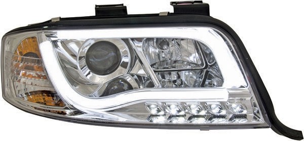 Headlight set Audi A6 4B 01-05 clear/chrome
