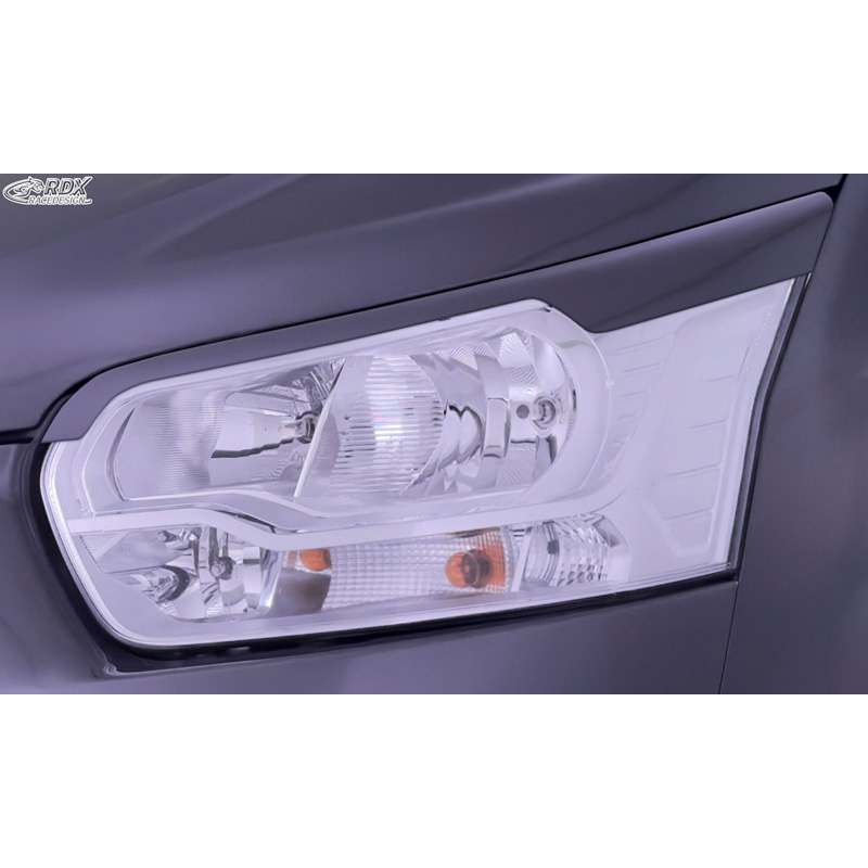 RDX Racedesign Head light spoilers  Ford Transit (silver Halogen headlights) 2014- (ABS)