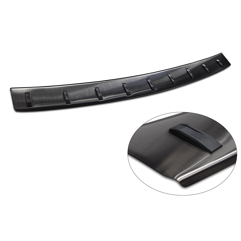 Zwart RVS Achterbumperprotector  Volkswagen Passat Variant (CJ5) incl. R-Line & Hybrid 2024- 'STRONG EDITION'