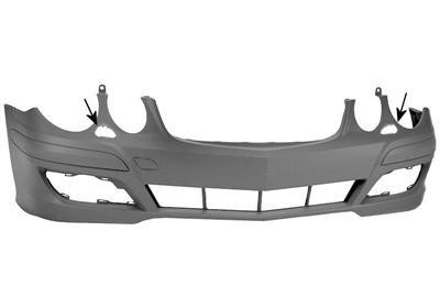 voorbumper, Classic, in primer, voor koplampsproeiers Mercedes E