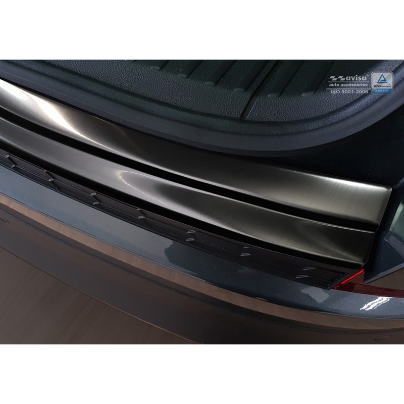Zwart RVS Achterbumperprotector  Skoda Kodiaq 2017-2021 & FL 2021-2024 Incl. RS & Scout