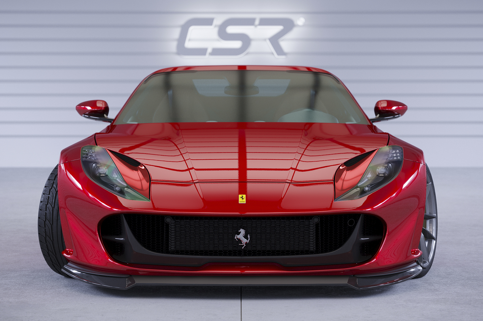 Voorspoiler Ferrari 812 GTS CSR Glans Zwart