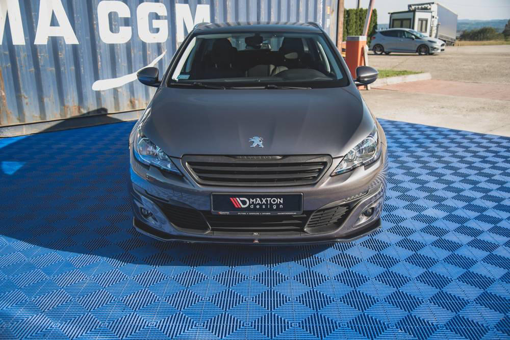 Voorspoiler Peugeot 308 MK2 Facelift 18-.. Glans Zwart