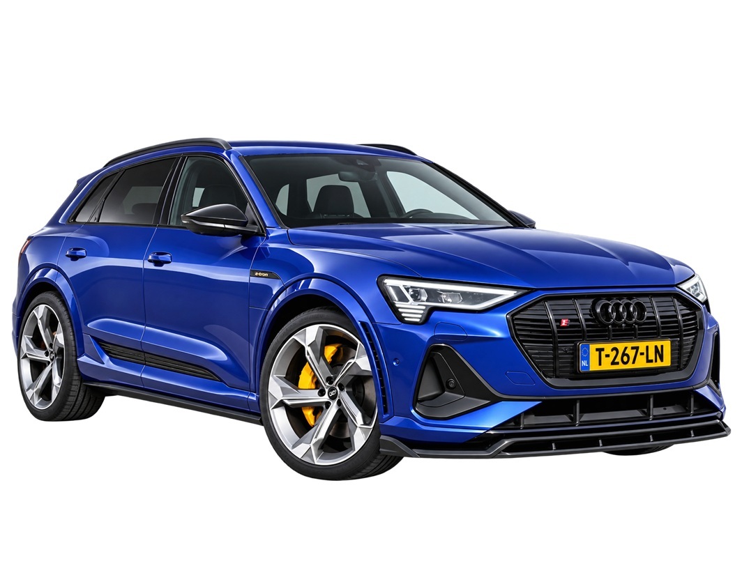 Voorspoiler passend voor Audi e-Tron S-Line Glans Zwart Maxton