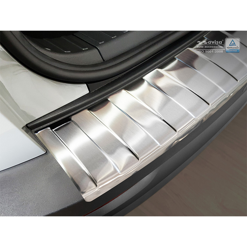 Stainless Steel Rear bumper protector  Skoda Karoq 2017-2022 'Ribs'