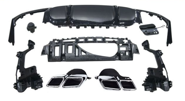 Diffusor Mercedes E-Class W213 AMG Line (2020-..) E63 Design Chroom Edition