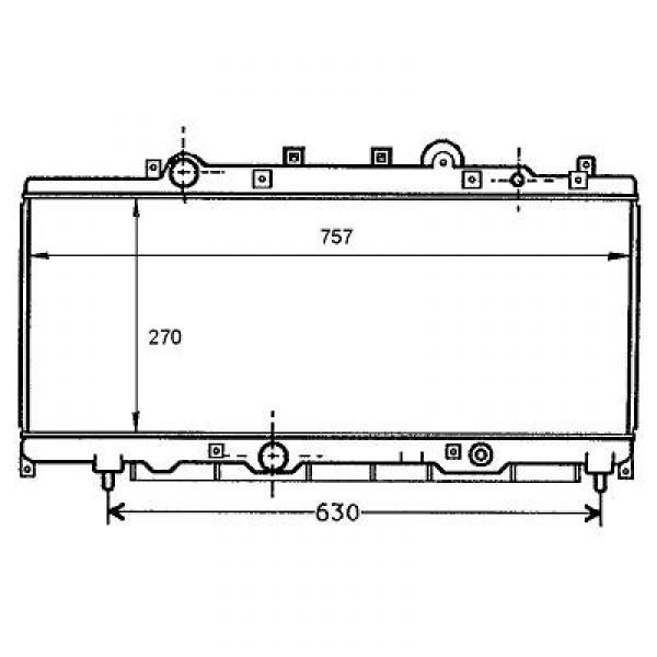 Radiator FIAT PUNTO 93-99 270x757 1.6 T 90 FIRE + AC