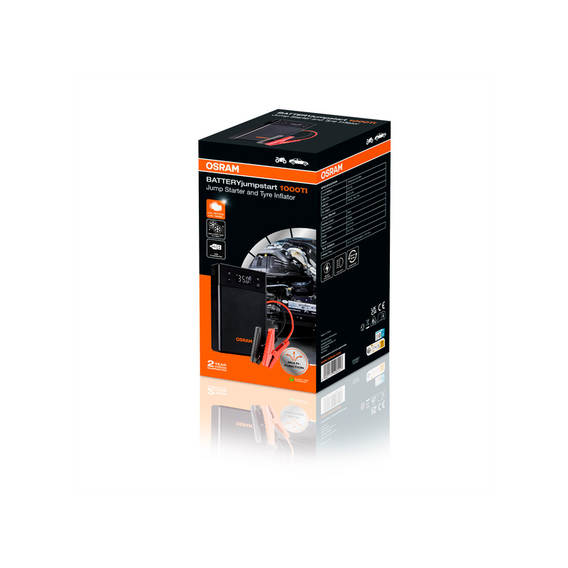Osram BATTERYjumpstart 1000TI - Jumpstarter/Powerbank met ingebouwde bandenpomp