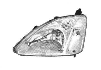 koplamp, H7+H1, elektr verstelb, incl motortje, links Honda Civi