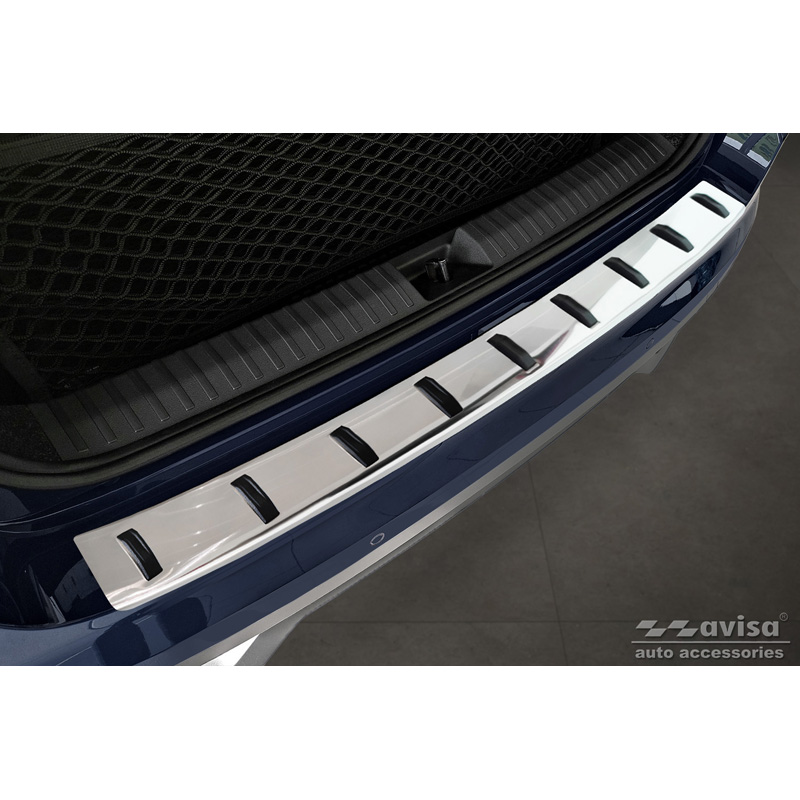 Stainless Steel Rear bumper protector  Skoda Kamiq 2019- 'STRONG EDITION'