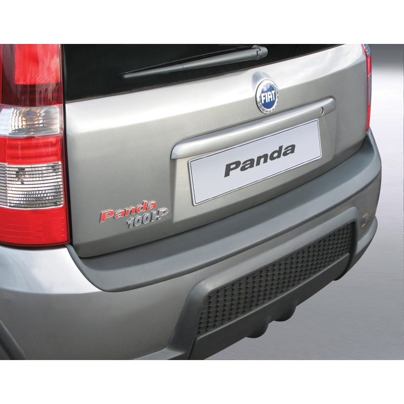 ABS Achterbumper beschermlijst  Fiat Panda 100HP 3 deurs 2006-2012 Zwart