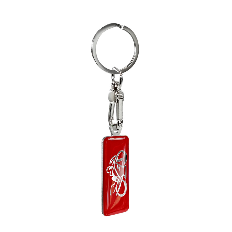 RVS sleutelhanger - 'Moto' Rood