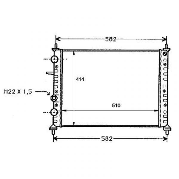 Radiator BRAVO/BRAVA/MAREA 95-99 510x414 1.8 16V