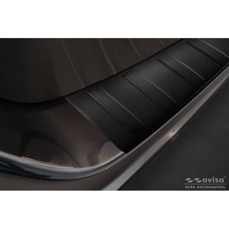 Matt Black Stainless Steel Rear bumper protector  Subaru Outback (BT) 2020- 'Ribs'