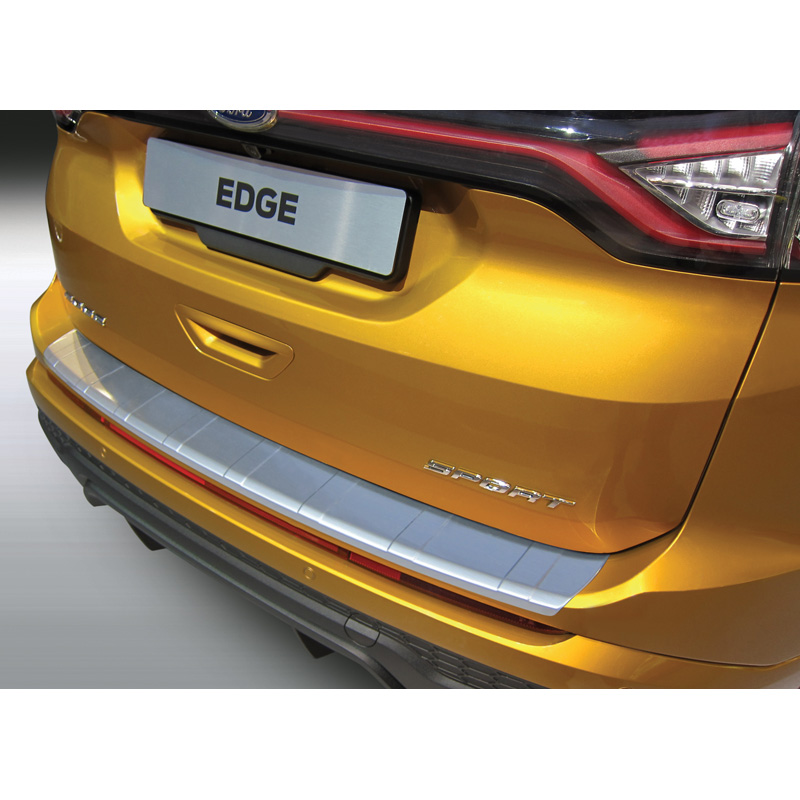 ABS Rear bumper protector  Ford Edge 2016-2018 'Ribbed' Silver