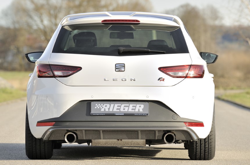Diffuser Seat Leon F5 FR Rieger sportuitlaat links + rechts carbon-look