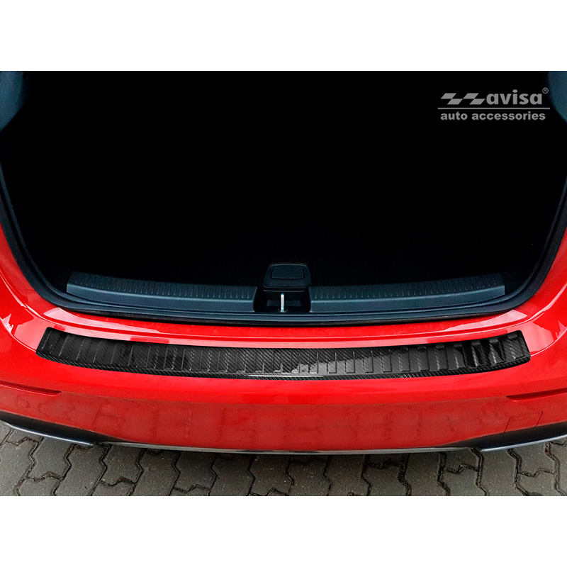 Echt 3D Carbon Achterbumperprotector  Mercedes A-Klasse W177 2018-