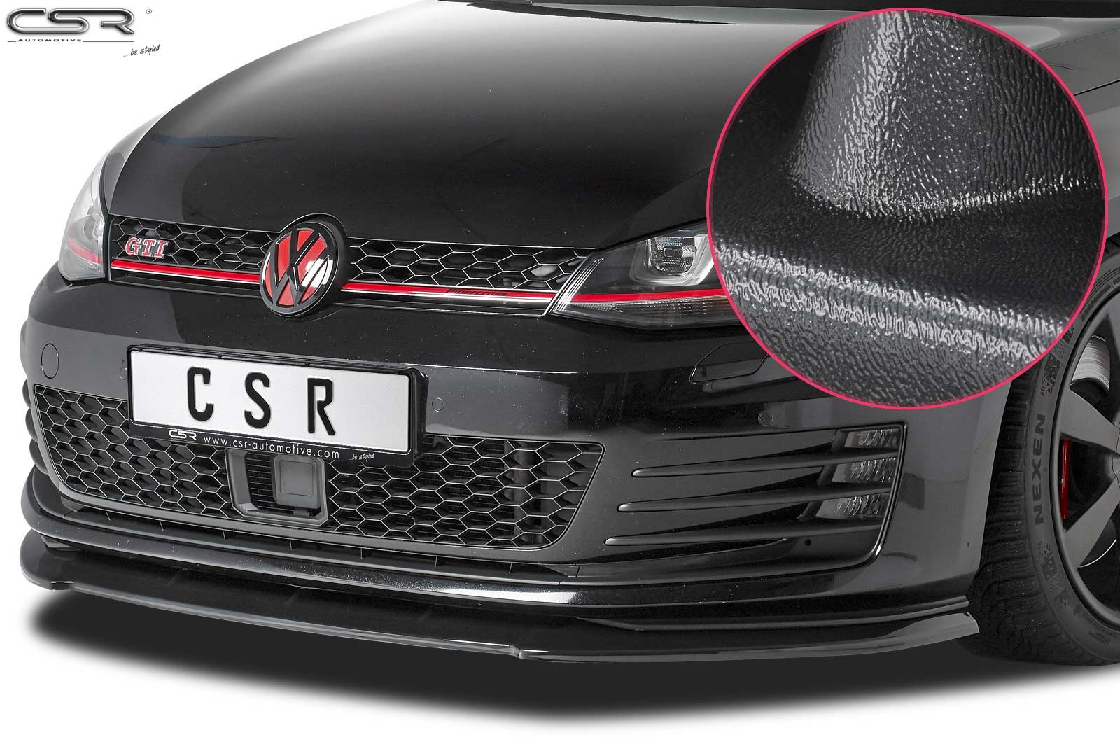 Voorspoiler VW Golf VII GTI Mat Zwart