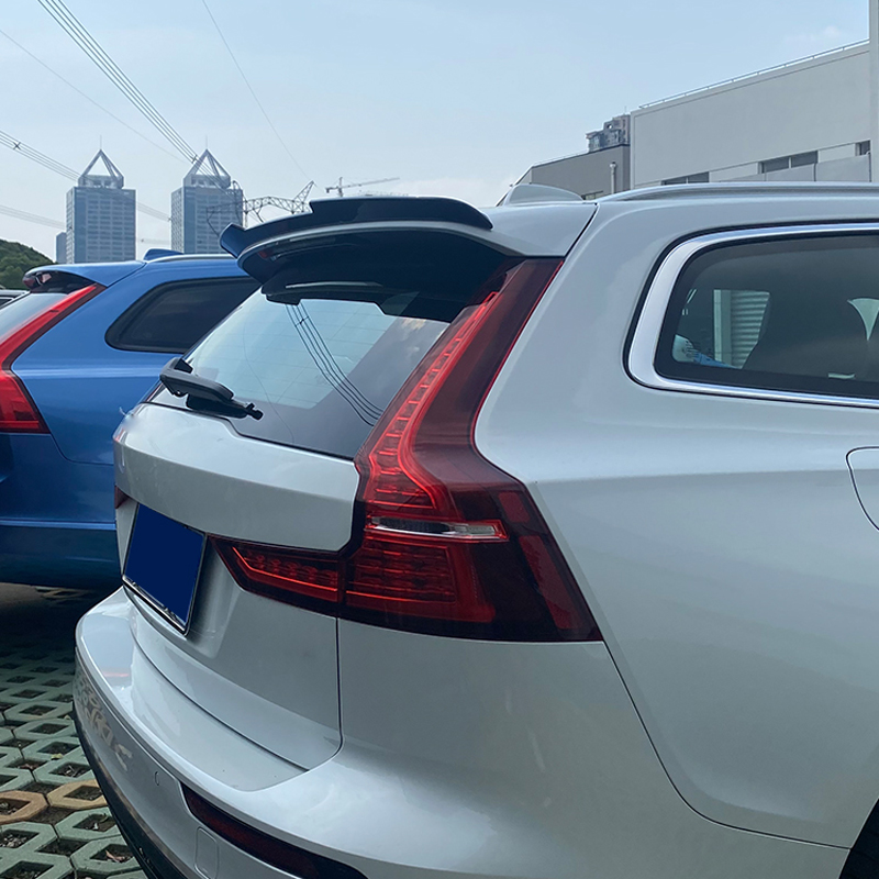 Dakspoiler (Spoiler Cap)  Volvo V60 II R-Design 2018- incl. Cross Country (ABS Glanzend zwart)