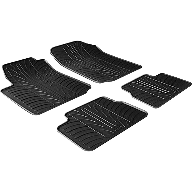 Rubber car mats set  Citroen C3 2002-2010 (T profile 4-pieces)