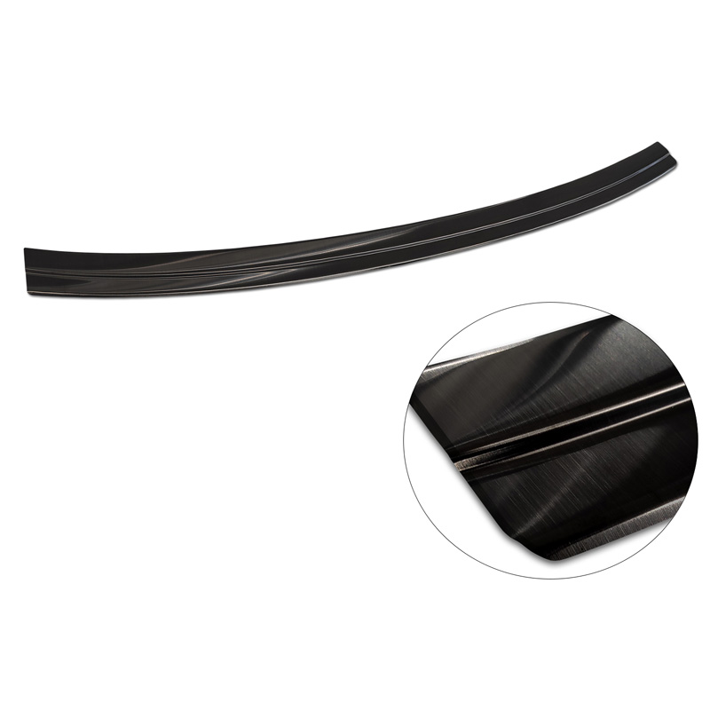 Black Stainless Steel Rear bumper protector  Porsche Cayenne III 2017-