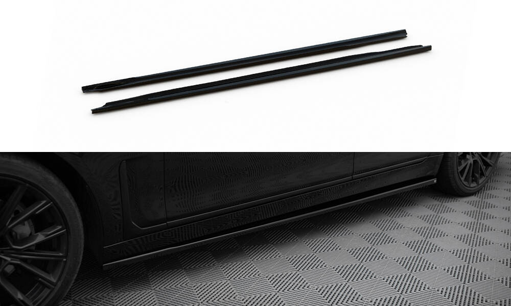 Zijskirts BMW 7-Serie G11 FL Maxton Glans Zwart
