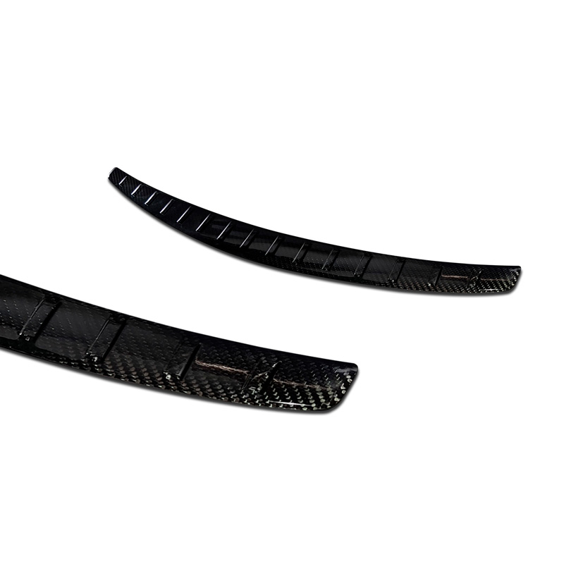 Real 3D Carbon Rear bumper protector  Mercedes C-Class W205 Sedan 2014-2019 & FL 2019-2021 'Ribs'