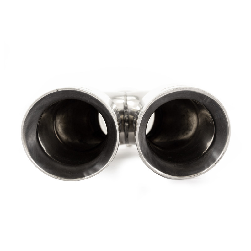 Simoni Racing Uitlaatsierstuk Dubbel Rond RVS - Ø90xL242mm - Montage ->62mm