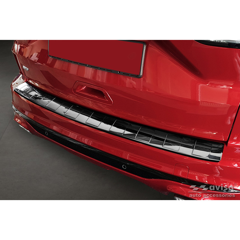 Zwart-Chroom RVS Achterbumperprotector  Ford Kuga III ST-Line/Hybrid/Vignale 2019-2024 & FL 2024-  'Ribs'