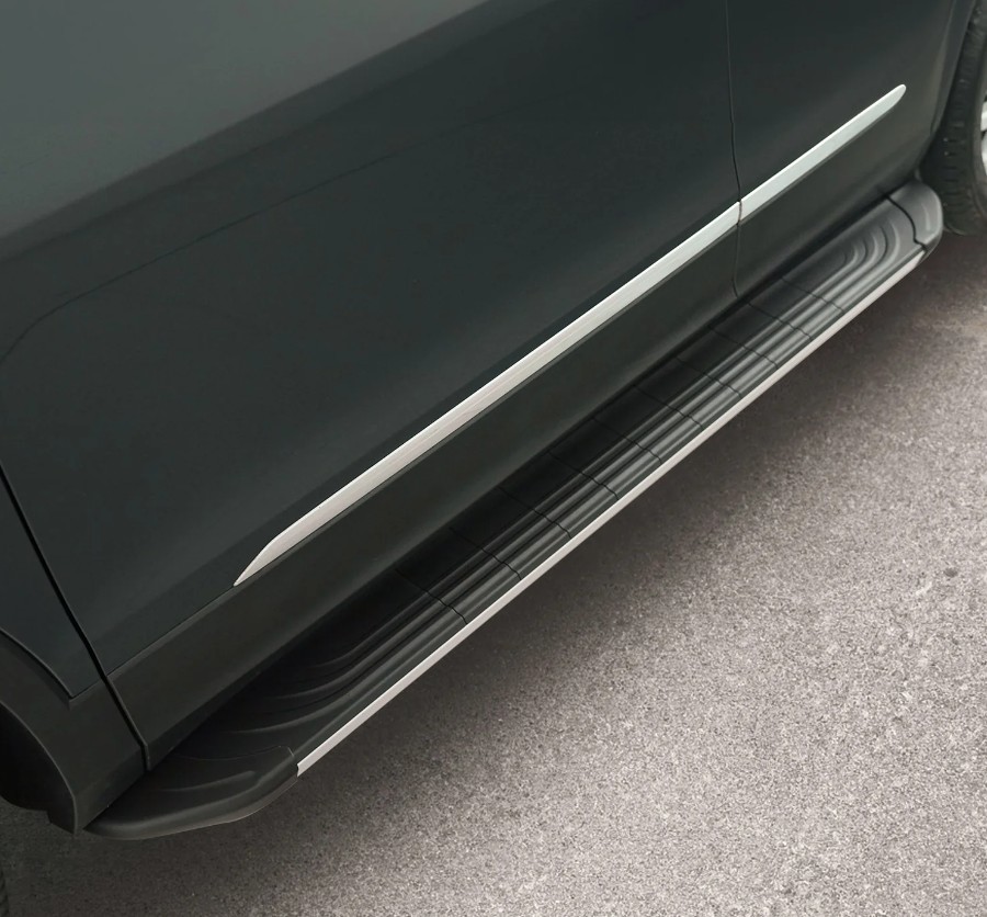 Treeplanken voor Mercedes M-Klasse W163 98-05 aluminium zwart