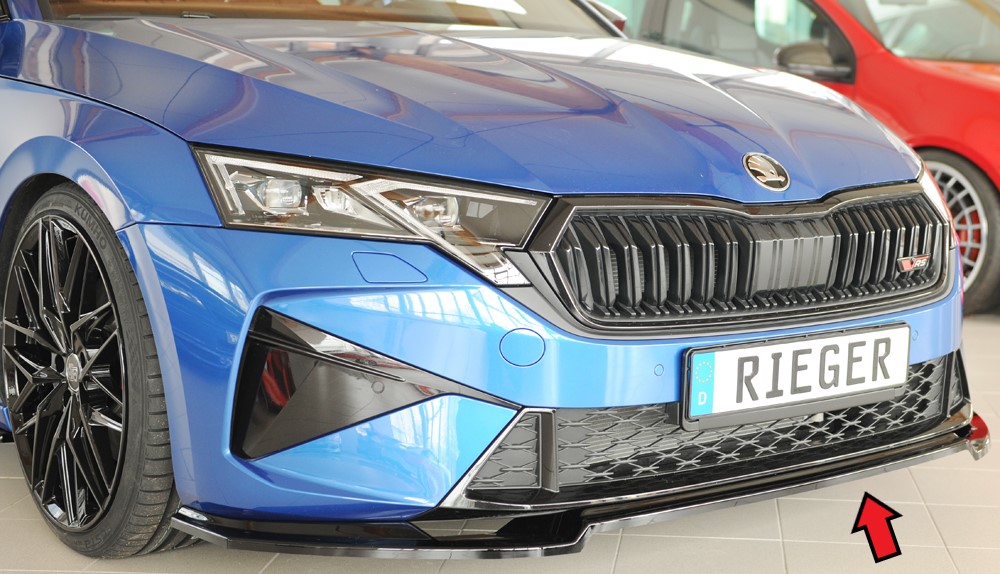 Voorspoiler Skoda Octavia RS (NX): 08.24- glans zwart