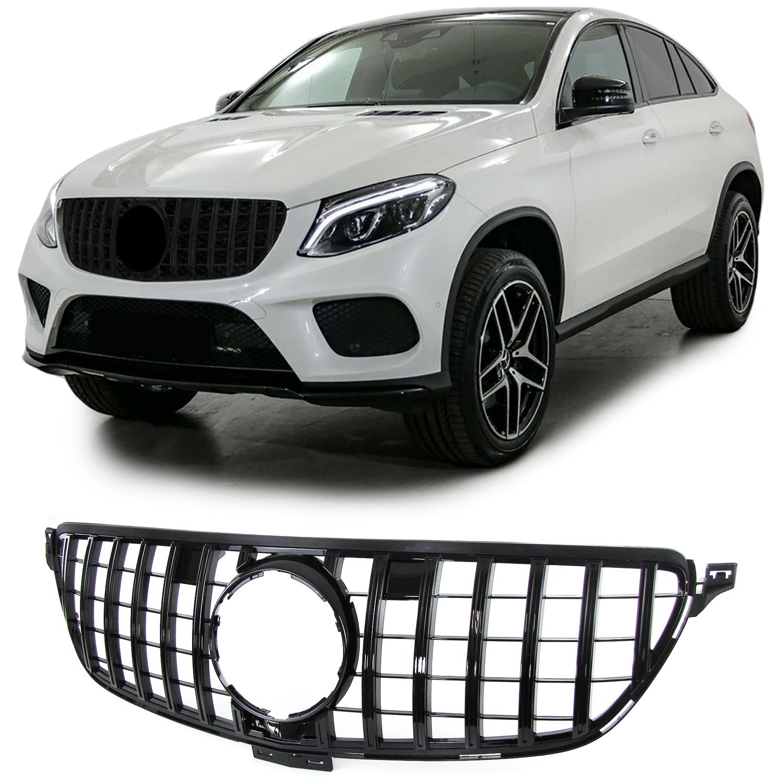 Grill Mercedes GLE Coupe C292 (15-19) GT-R Panamericana Design Zwart