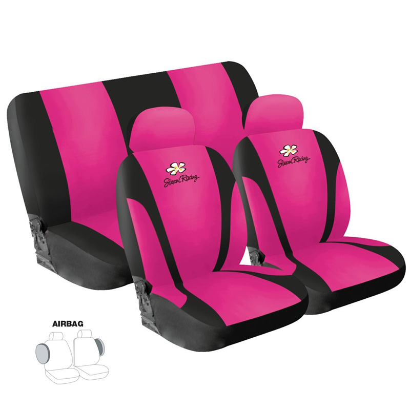 Simoni Racing Seat Cover Set Daisy - Pink - 8 pieces