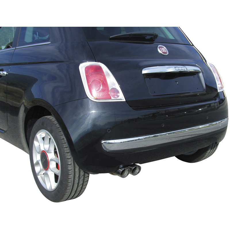 100% Inox Sport Exhaust  Fiat 500 1.4 16v (100HP) 2007- 2x70mm Racing