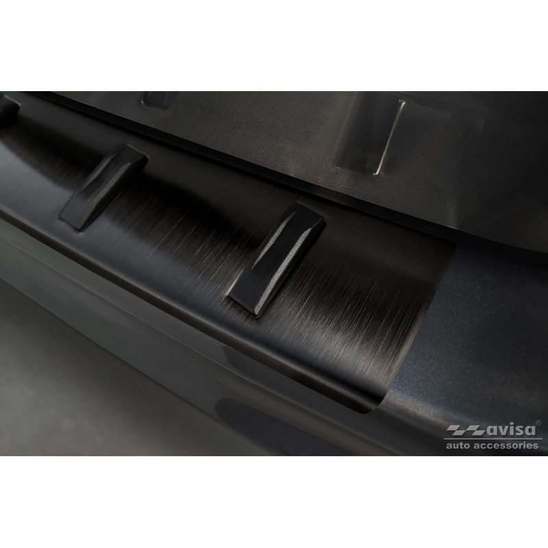Black Stainless Steel Rear bumper protector  Mercedes Vito / V-Class 2014-2019 & Facelift 2019- (with Hatch) 'STRONG EDITION'
