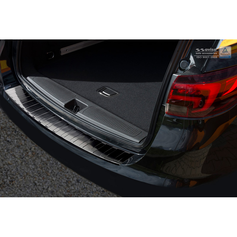 Zwart RVS Achterbumperprotector  Opel Astra K Sportstourer 2016-2022 'Ribs'
