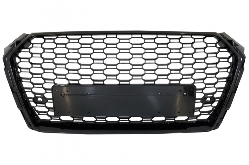 Grill Audi A4 B9 2015-2019 RS4 Look Glans Zwart