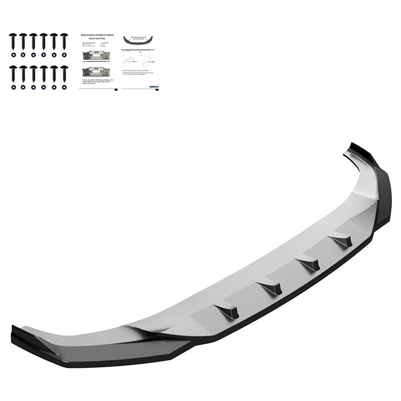 Oneway Front spoiler  Audi Q3 (F3B) S-Line & Q3 Sportback (F3N) S-Line 2019-2025 excl. RSQ3 - Gloss black