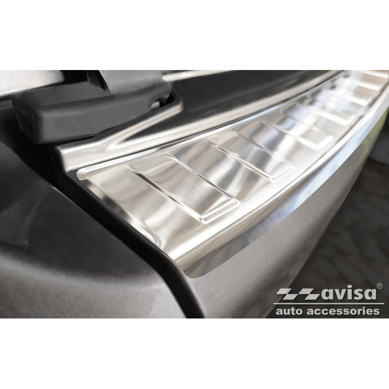 Stainless Steel Rear bumper protector  Mitsubishi Outlander II 2006-2012 / Peugeot 4007 2007-2012 / Citroën C-Crosser 2007-2012 'Ribs'