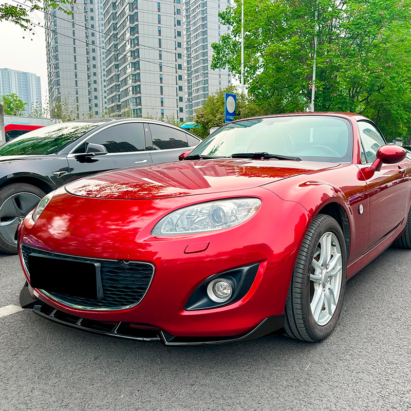 Front spoiler lip  Mazda MX-5 (NC) Facelift 2009-2015 (Glossy Black ABS)