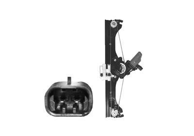 raammechanisme, incl motor, rechts Fiat 500, 2007 -