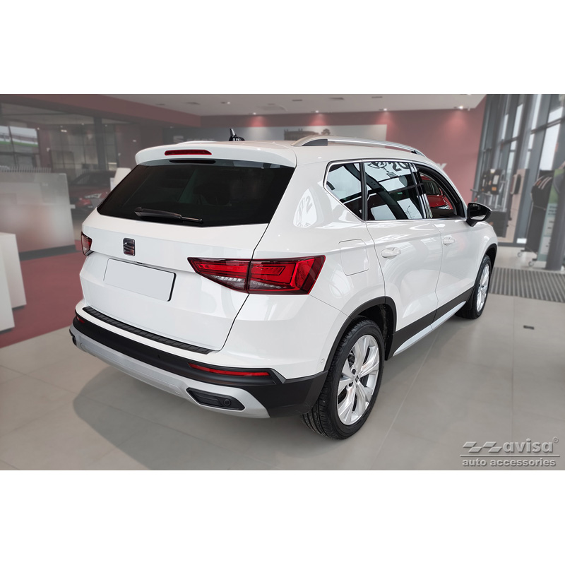 Matzwart RVS Achterbumperprotector  Seat Ateca 2016-2020 & FL 2020- 'Ribs'