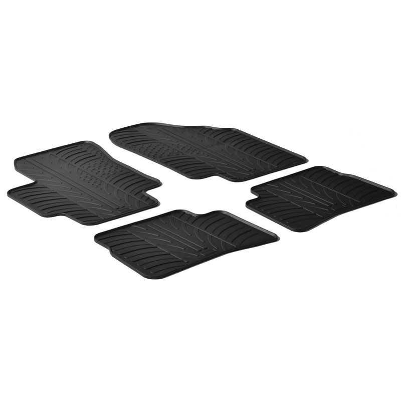 Rubber car mats set  Hyundai Accent / Kia Rio 2005- (T profile 4-pieces)
