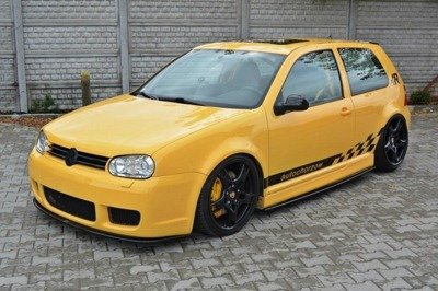 Voorbumperlip VW Golf 4 R32 Glans Zwart