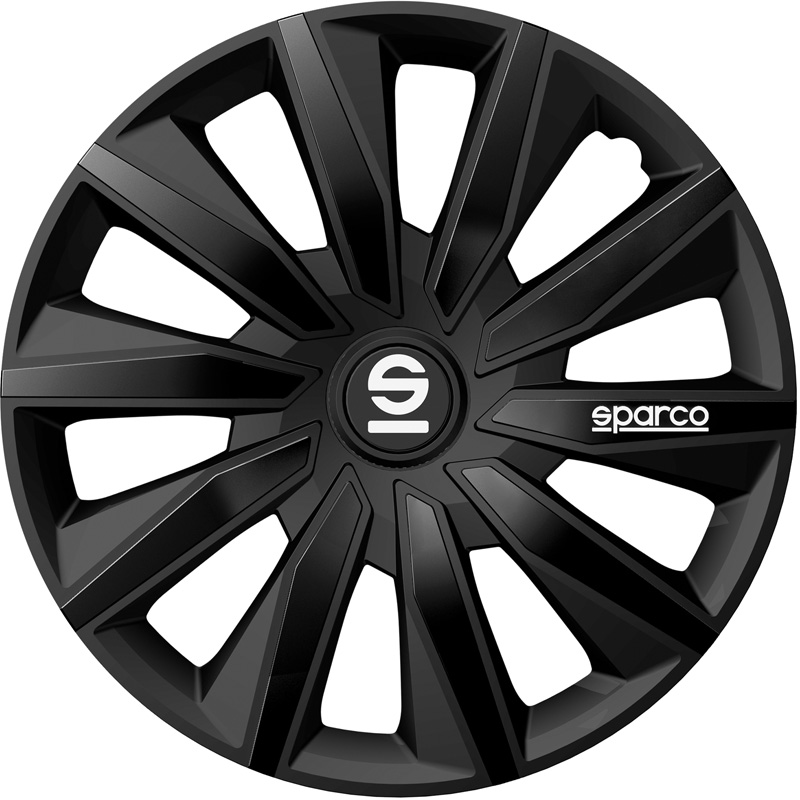 Sparco Wieldoppen Milano - 14-inch - Zwart - Set van 4 stuks