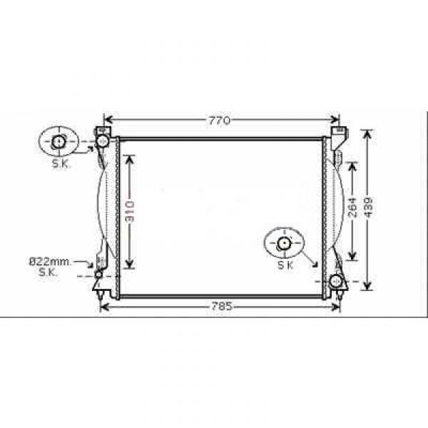 Radiator Audi A6 4F 04->> 675x445x32 2.0 TFSI MAN.GETR. +AC