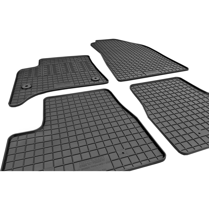 CIKCAR Rubber car mats set  Fiat Grande Panda MHEV 2025- (4-pieces + fixing system)