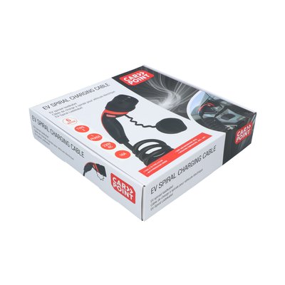 Carpoint Spiraal Laadkabel Elektrische Auto Type2>2 16A 1ph 6 meter