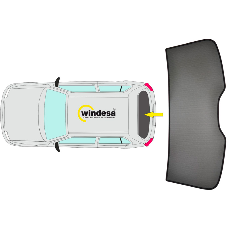 SunClip Sicht- & Sonnenschutz passend für Mercedes V-Klasse W447 Facelift 2024- (nur Heckscheibe)